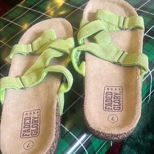 Faded Glory Women’s Lime Green Sandals